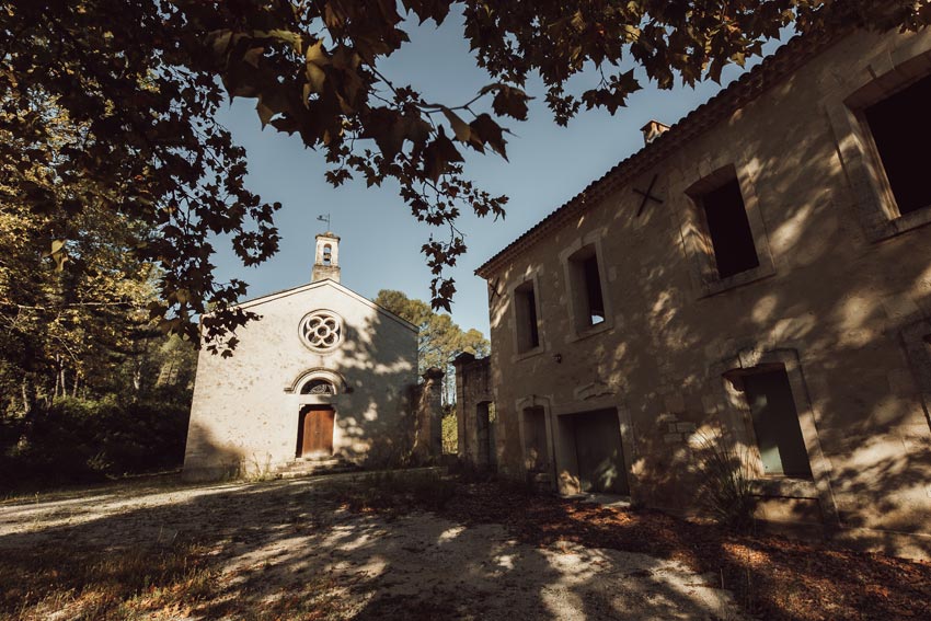 Die Kapelle als Weinkeller auf der Domaine Montlobre